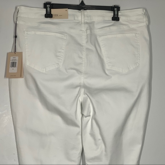 NYDJ Ami Exposed Button Fly Stretch Ankle Women's Jeans in Optic White - Picture 9 of 16